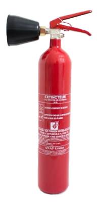 Vente d'EXTINCTEUR 2 KG CO2 EN ACIER LEGER pour classes de feu B